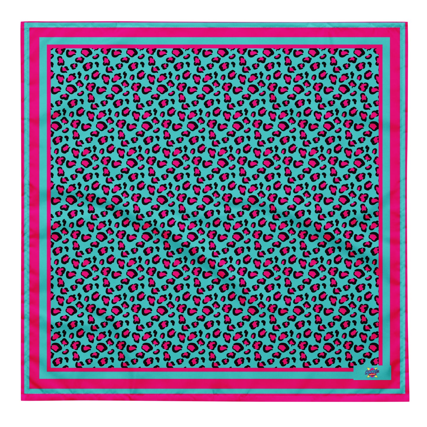 Leopard Bandana (Dark Turquoise)