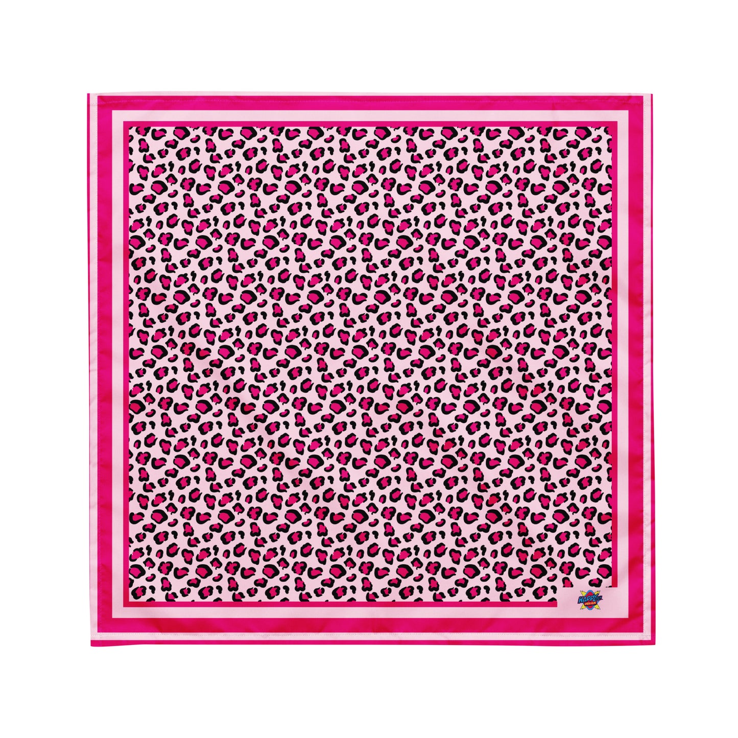 Leopard Bandana (Pig Pink)