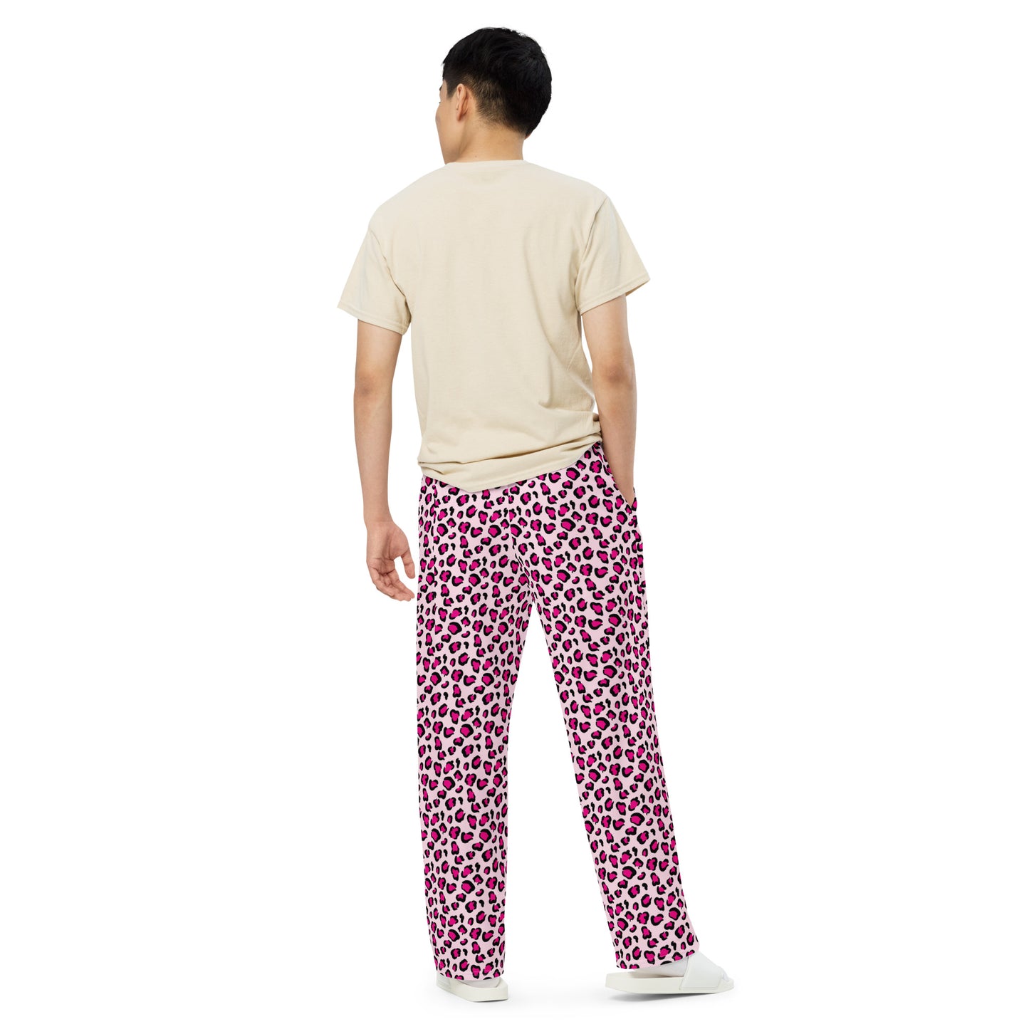 Leopard Wide-leg pants (Pig Pink)