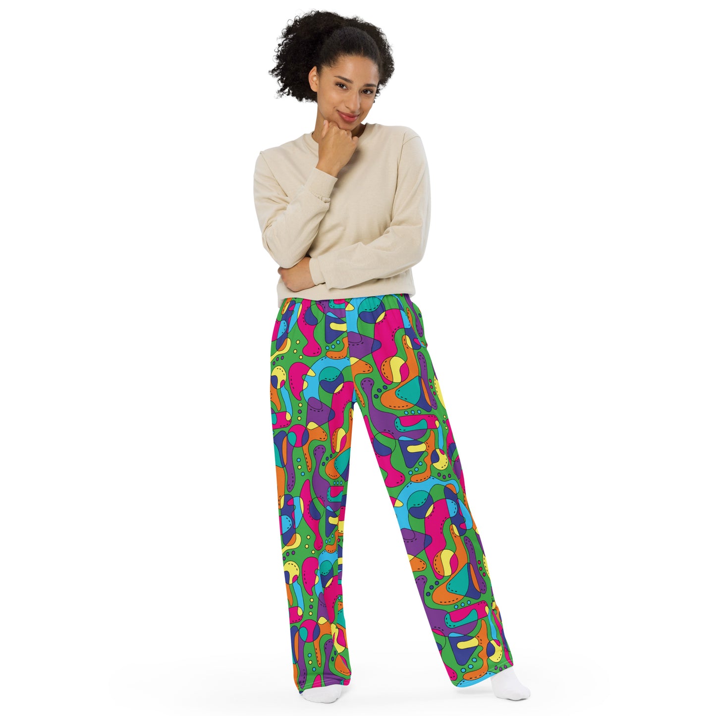 Colour Party Wide-leg Pants