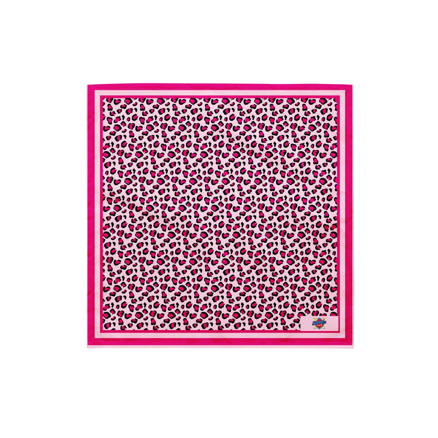 Leopard Bandana (Pig Pink)
